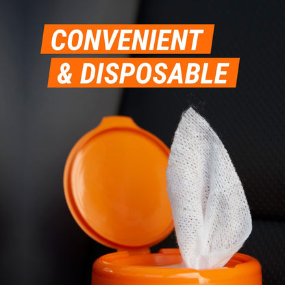 Armor All Interior Cleaner Car Leather Wipes, For Cleaning Cars, Trucks and Motorcycles, 30 Count