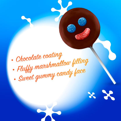 Ricolino Mini Paleta Payaso Chocolate Covered Marshmallow Lollipop (15 Count) -Coated Marshmallows Lollipops - Mexican Suckers, Hispanic Perfect for Birthdays, Gifts, and More