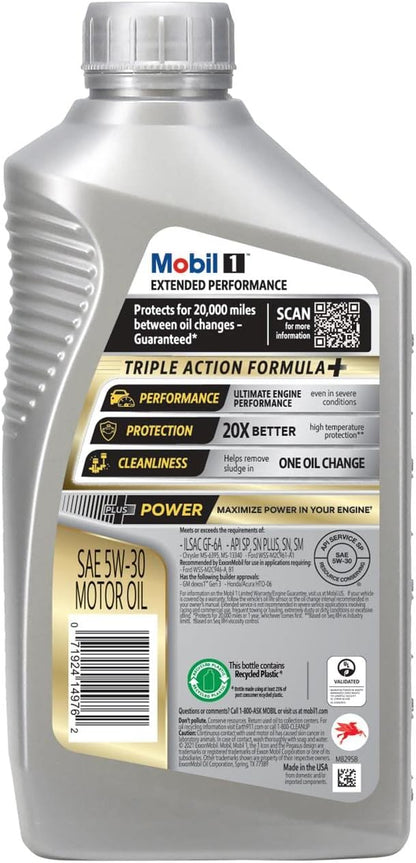 Mobil 1 98KE65 5W-30 Extended Performance Synthetic Motor Oil 1 Quart