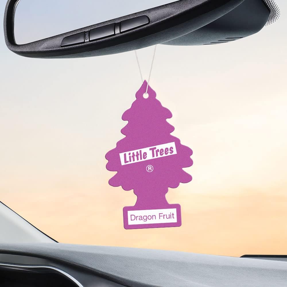 LITTLE TREES Car Air Freshener | Hanging Tree Provides Long Lasting Scent for Auto and Home | Dragon Fruit, 24 Air Fresheners
