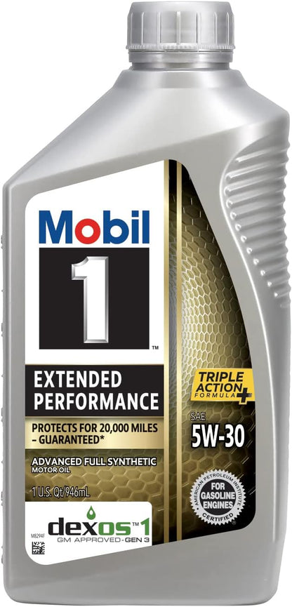 Mobil 1 Extended Performance Full Synthetic Motor Oil 5W-30, 6-pack of 1 quarts