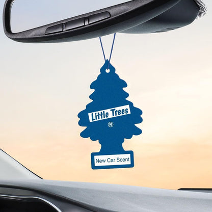 LITTLE TREES Car Air Freshener | Hanging Paper Tree for Home or Car | New Car Scent | 3 Pack