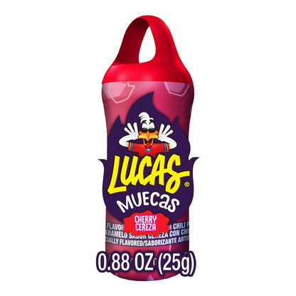 Lucas Muecas Cherry Flavor Lollipop With Chili Powder, 8.8 Ounce