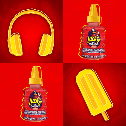 Lucas Chamoy Flavored Hot Liquid Candy, Gusano, 10 Pieces, 1.26 Ounces (Pack Of 10)