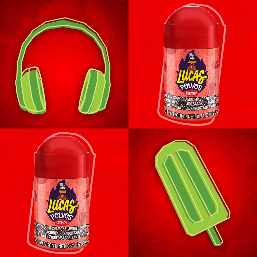 Lucas Chamoy Sweet and Sour Chamoy Flavored Powder, 0.71 Ounce (Pack of 4)