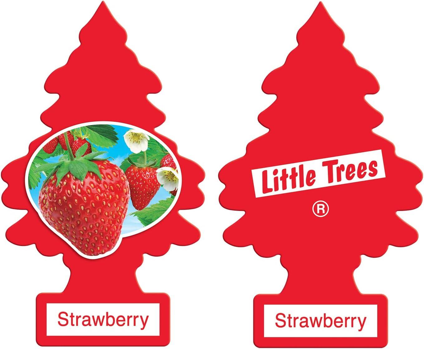 LITTLE TREES Car Air Freshener | Hanging Paper Tree for Home or Car | Strawberry | 6 Pack