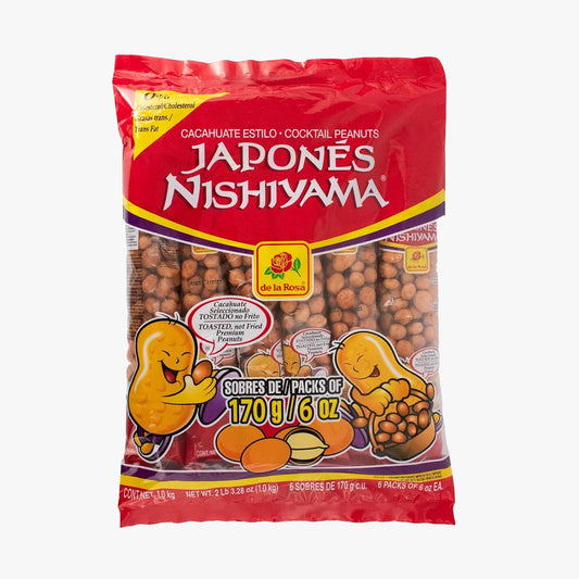 Cacahuate De La Rosa Estilo Japones Cocktail Japanese Peanuts 6 pockets (6 pckts) 2 Lbs