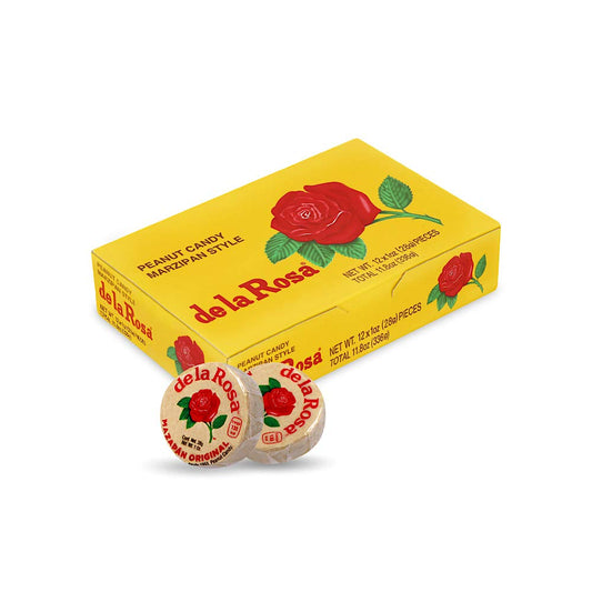 De La Rosa Mazapan, Marzipan Peanut Candy, 4 Small Boxes, 48 Pieces Total, 4 Cajas, 48 Dulces Total