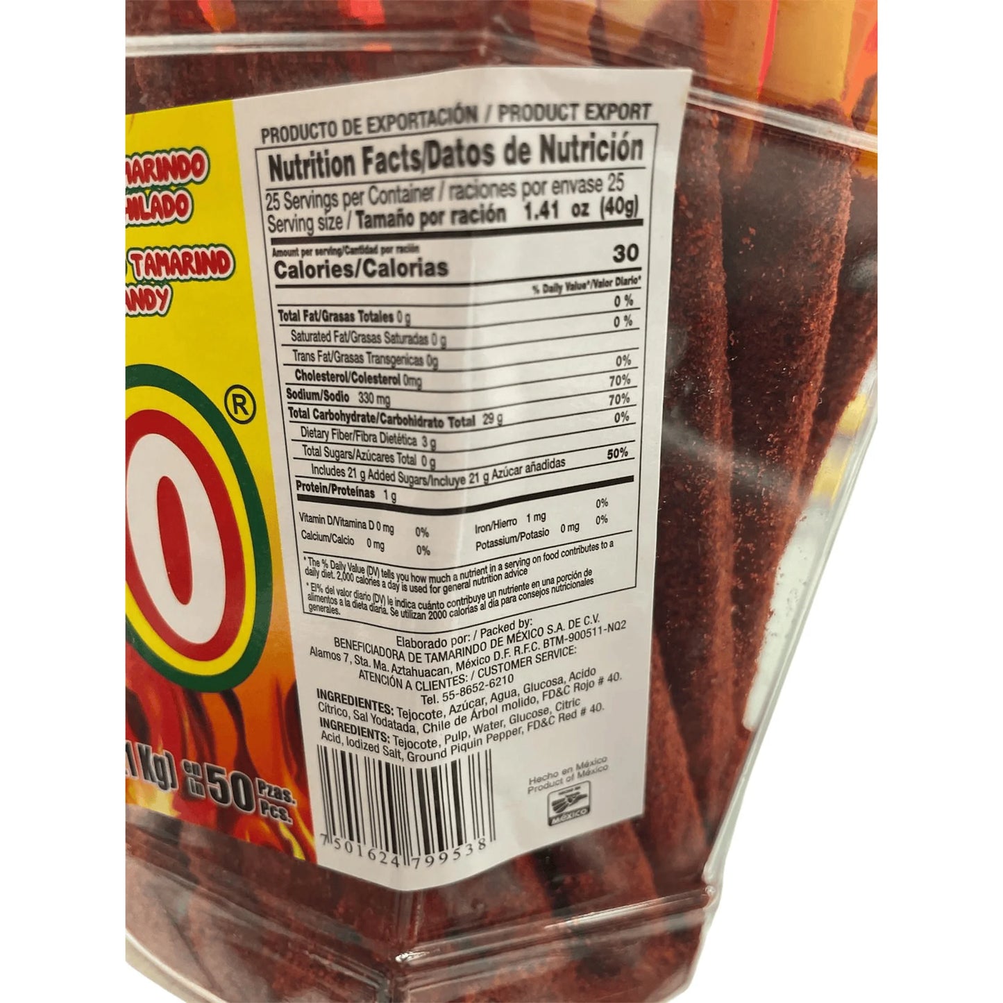 Betamex- Tamarrico, Hot And Salted Tamarind Flavor Candy ( Spicy Enchilada)