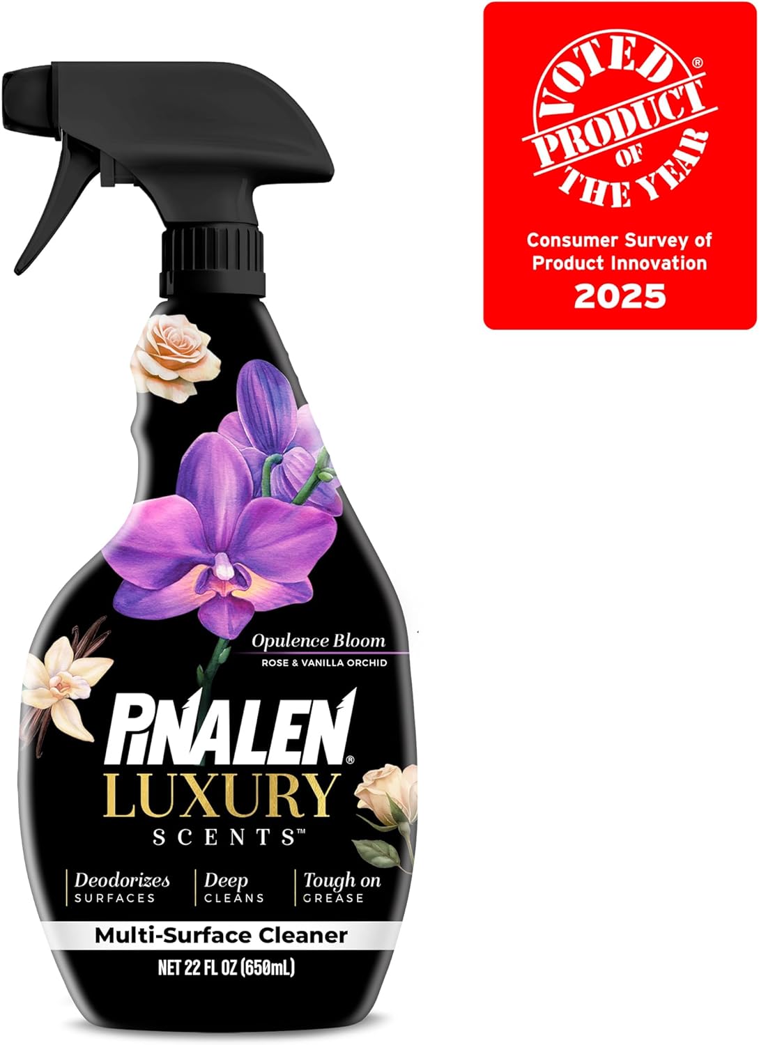 PINALEN Luxury Scent Multipurpose Cleaning Spray - Opulence Bloom - 22 fl oz - All Purpose Cleaner for Kitchen, Bathroom & Surfaces