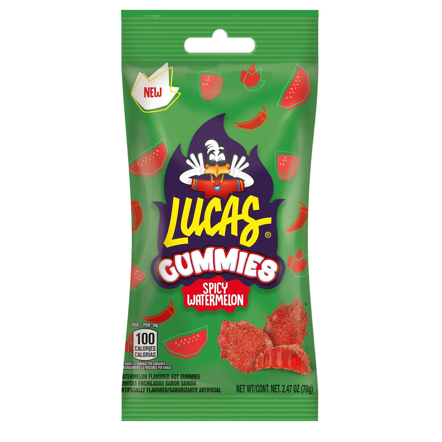 Lucas Spicy Gummies Watermelon KEF28 Flavored 12 pack, 29.6OZ