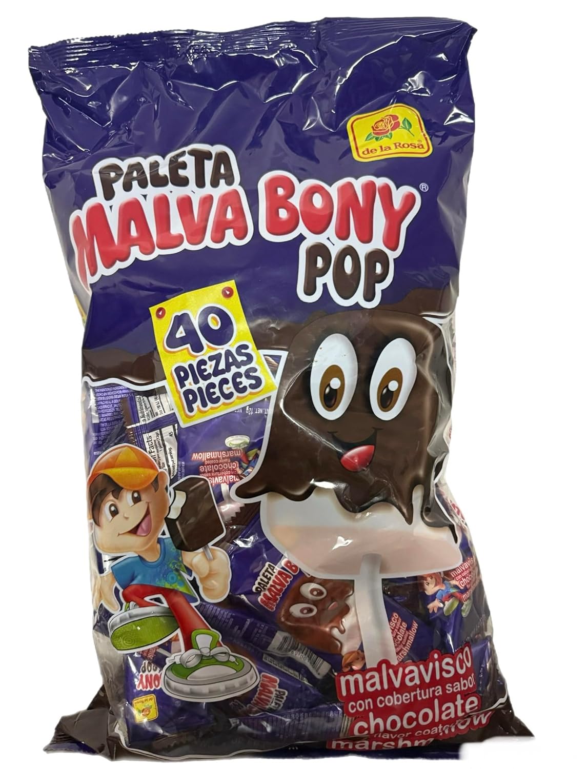 de la Rosa Malvabony Pop Chocolate 40 ct - Case - 16 Units