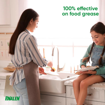 PINALEN Dishwashing Liquid Soap - Apple Pop Scent - 25.3 fl oz - Active Foam Dish Soap - Removes Grease & Stuck-On Food - Safe for Sensitive Skin