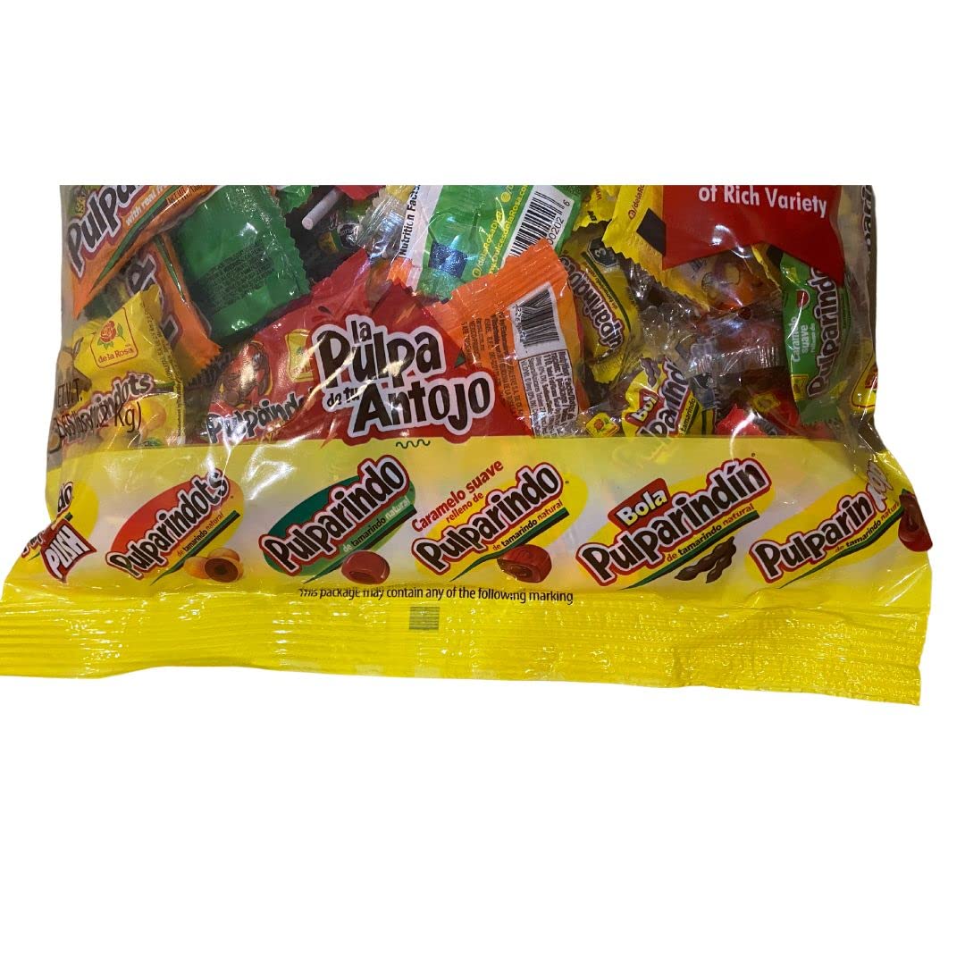 Pulparindo Party Bag- Pulparindo Mexican candy mix assortment - 90 count 2.65lbs. Dulces Mexicanos.