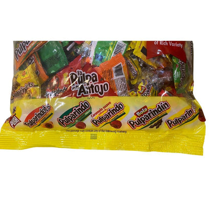 Pulparindo Party Bag- Pulparindo Mexican candy mix assortment - 90 count 2.65lbs. Dulces Mexicanos.