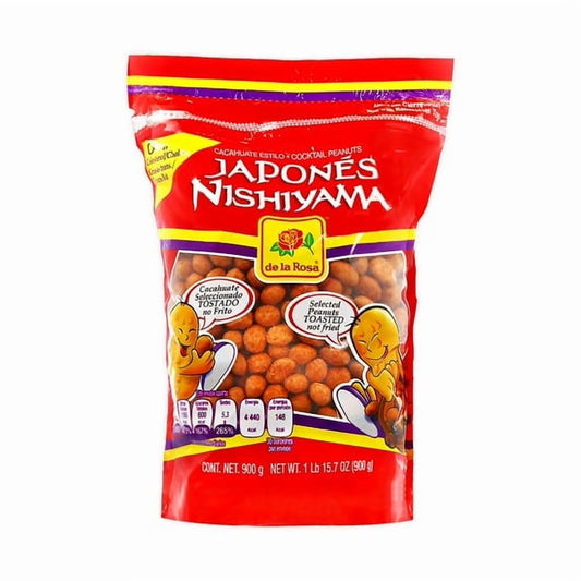 2 Pack De La Rosa Japanese-Style Nishiyama Cocktail Peanuts, 2 lb Resealable Bag