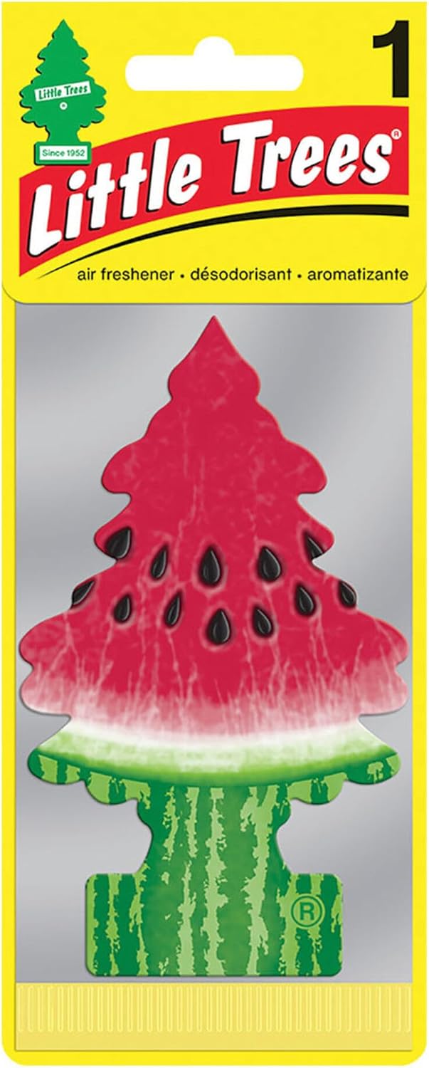 LITTLE TREES Car Air Freshener | Hanging Paper Tree for Home or Car | Watermelon Scent | 6 Pack
