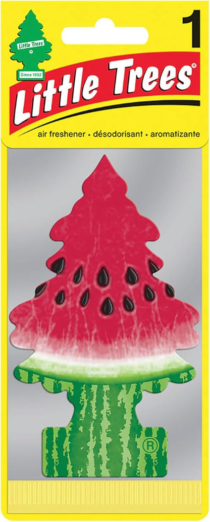 LITTLE TREES Car Air Freshener | Hanging Paper Tree for Home or Car | Watermelon Scent | 6 Pack