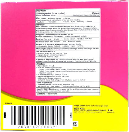 Pepto Bismol Chewables Dispenser - 32 Packs of 4