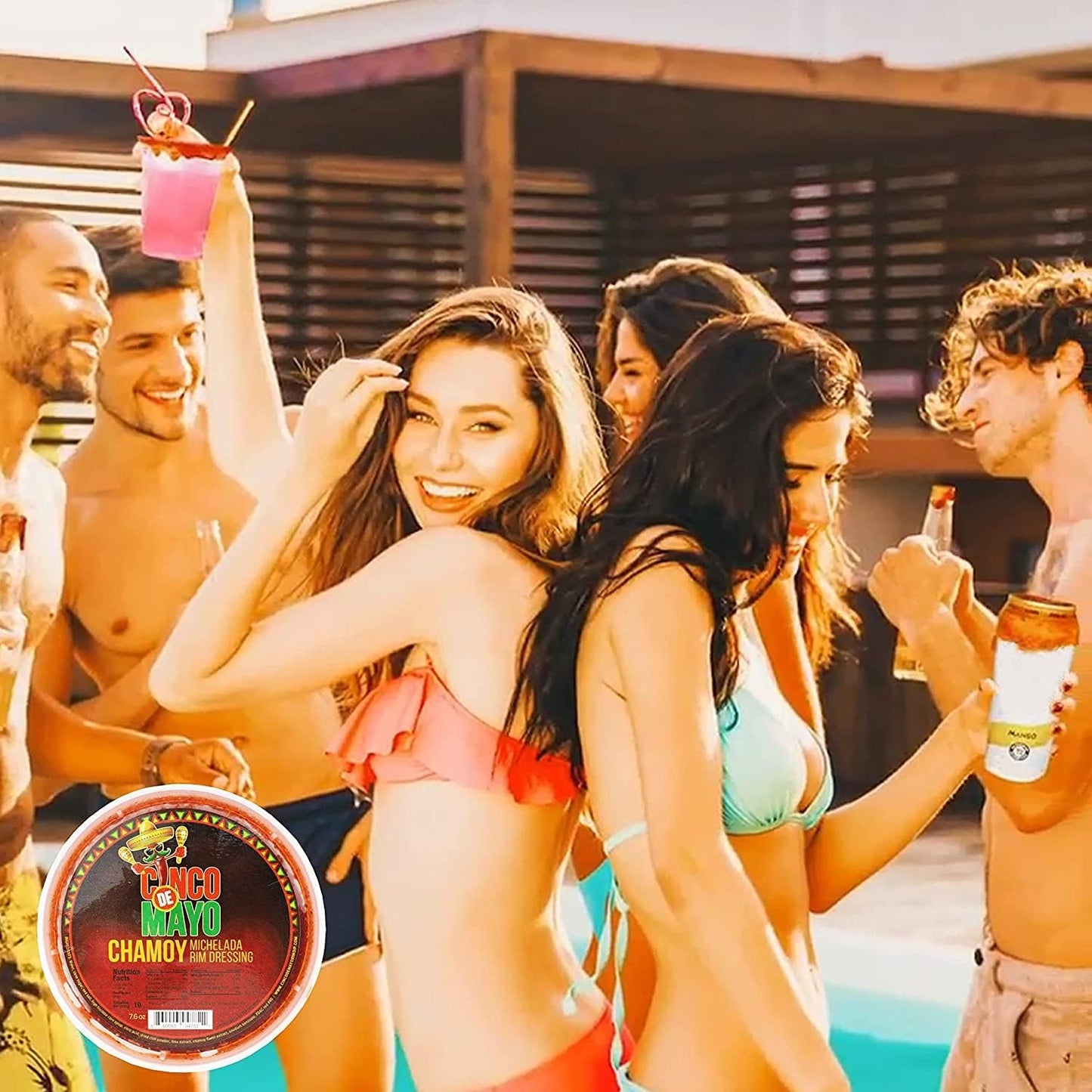 Cinco de Mayo Chamoy Rim Dip Cocktail Rim Dressing (1 x 7.6 oz. Container)