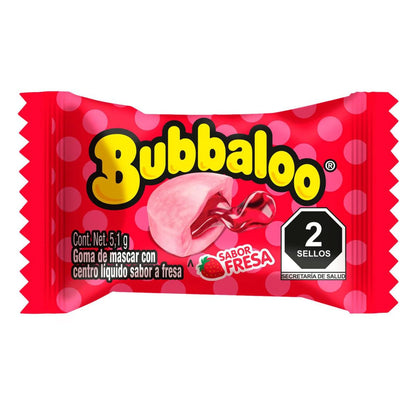 Bubbaloo Adams - 47 Pack - 239.7g (8.46 oz) - Strawberry Bubble Gum with Juicy Filling