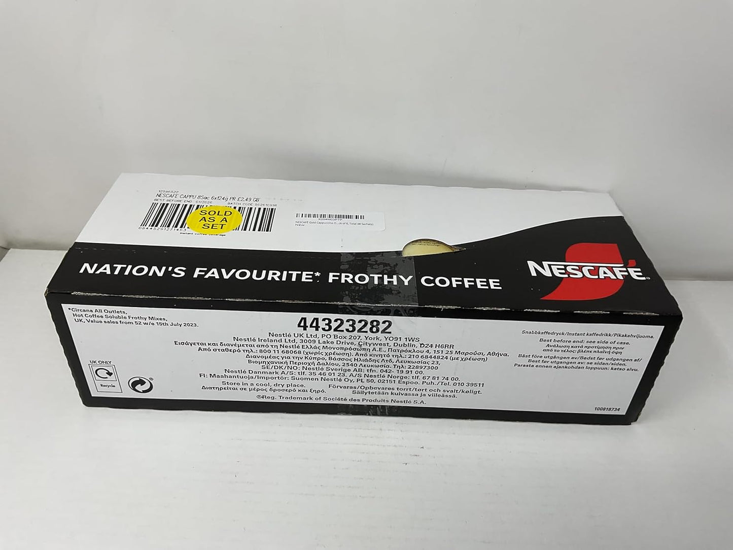 NESCAFÉ Gold Cappuccino Original, 8 sachets, 136g (Pack of 6, Total 48 Sachets)