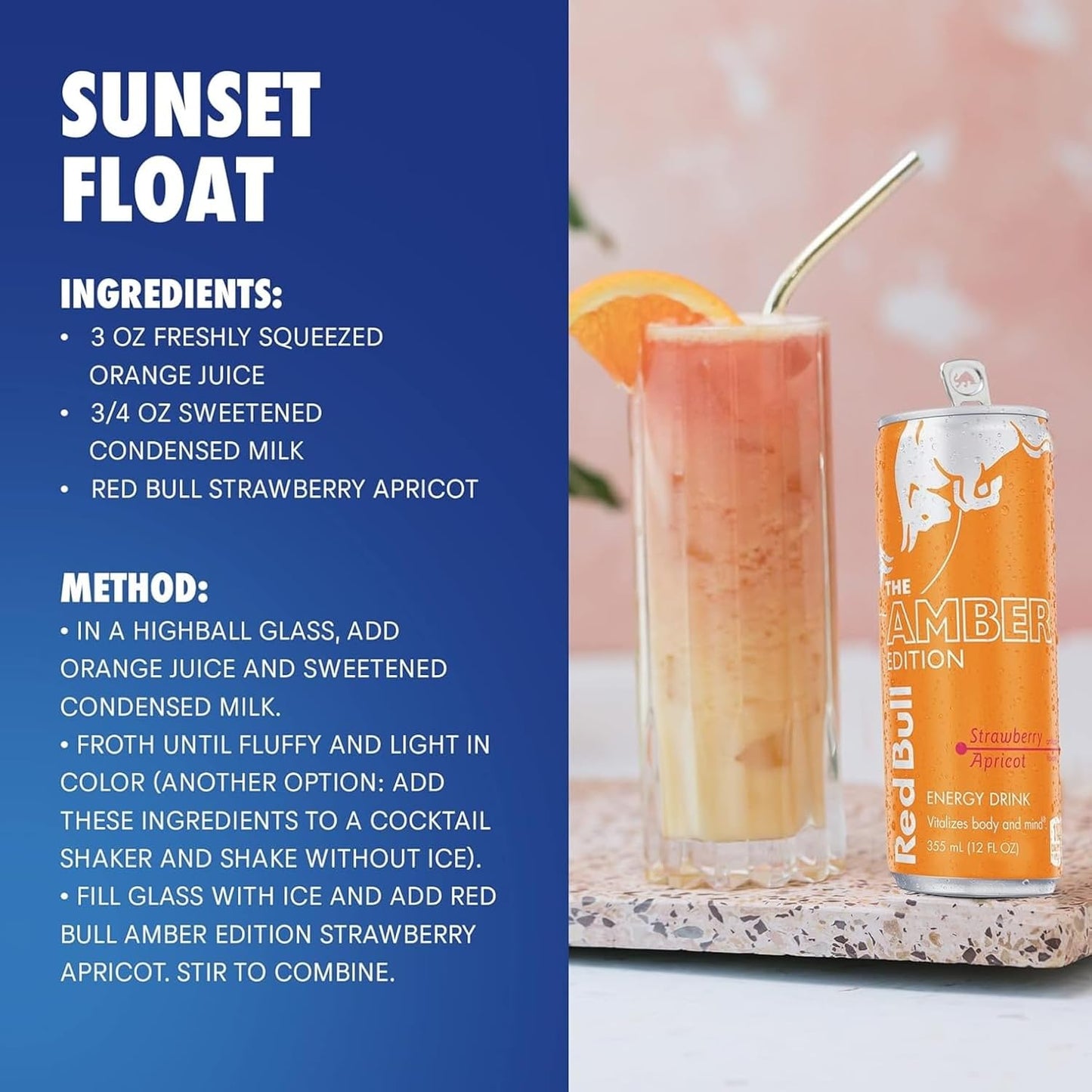 Red Bull Amber Edition Energy Drink, Strawberry Apricot, with 80mg Caffeine plus Taurine & B Vitamins, 8.4 Fl Oz, 6 Packs of 4 Cans (Pack of 24)