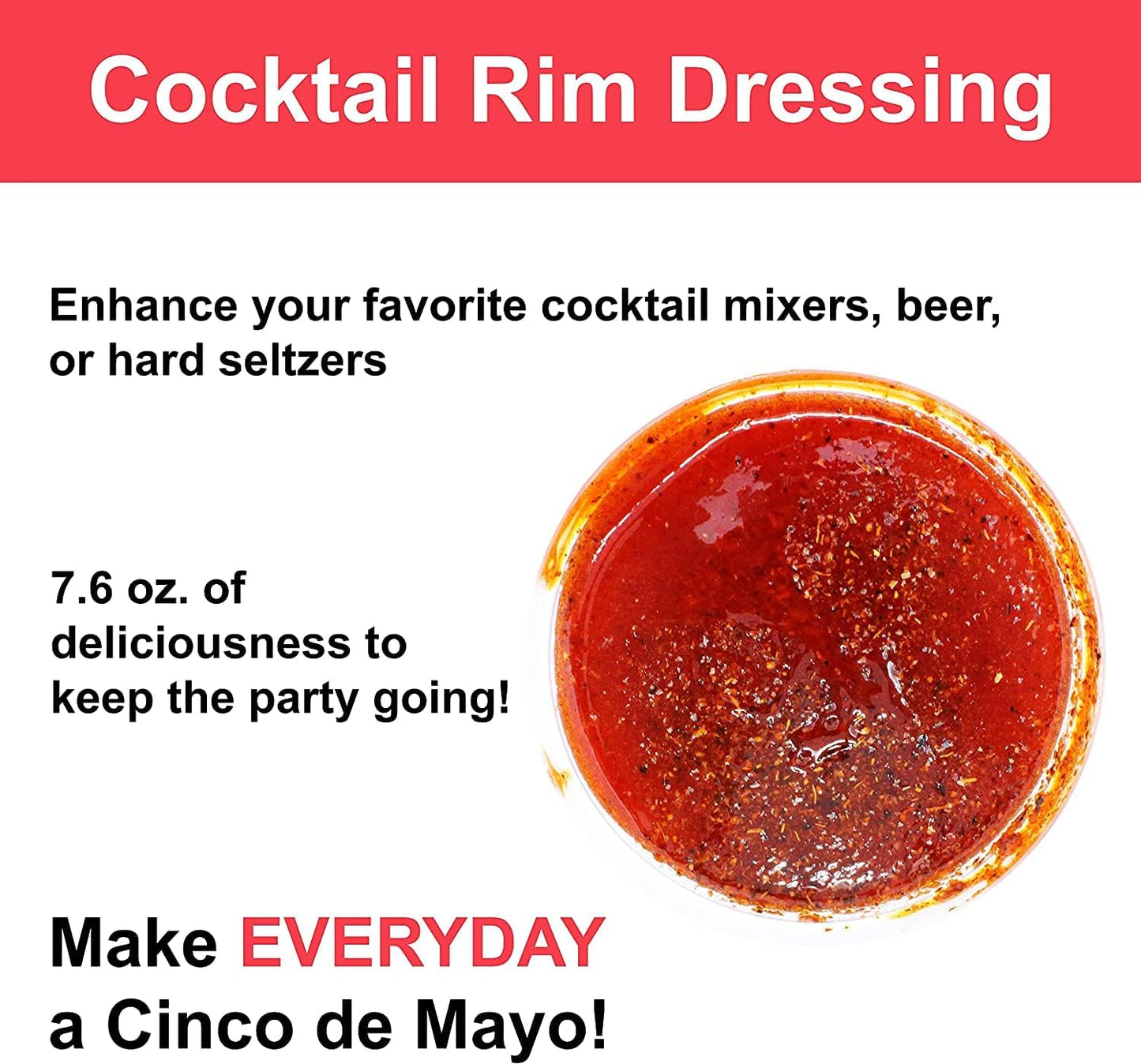 Cinco de Mayo Mango Rim Dip Cocktail Rim Dressing (1 x 7.6 oz. Container)