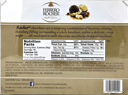 Ferrero Rocher, Diamond Halloween Value Pack - Fancy Looking, Good Taste, Great for Parties and Special Occasions - Delicious Creamy Hazelnut Filling - 2 Pack (48 ct Each), Total 96