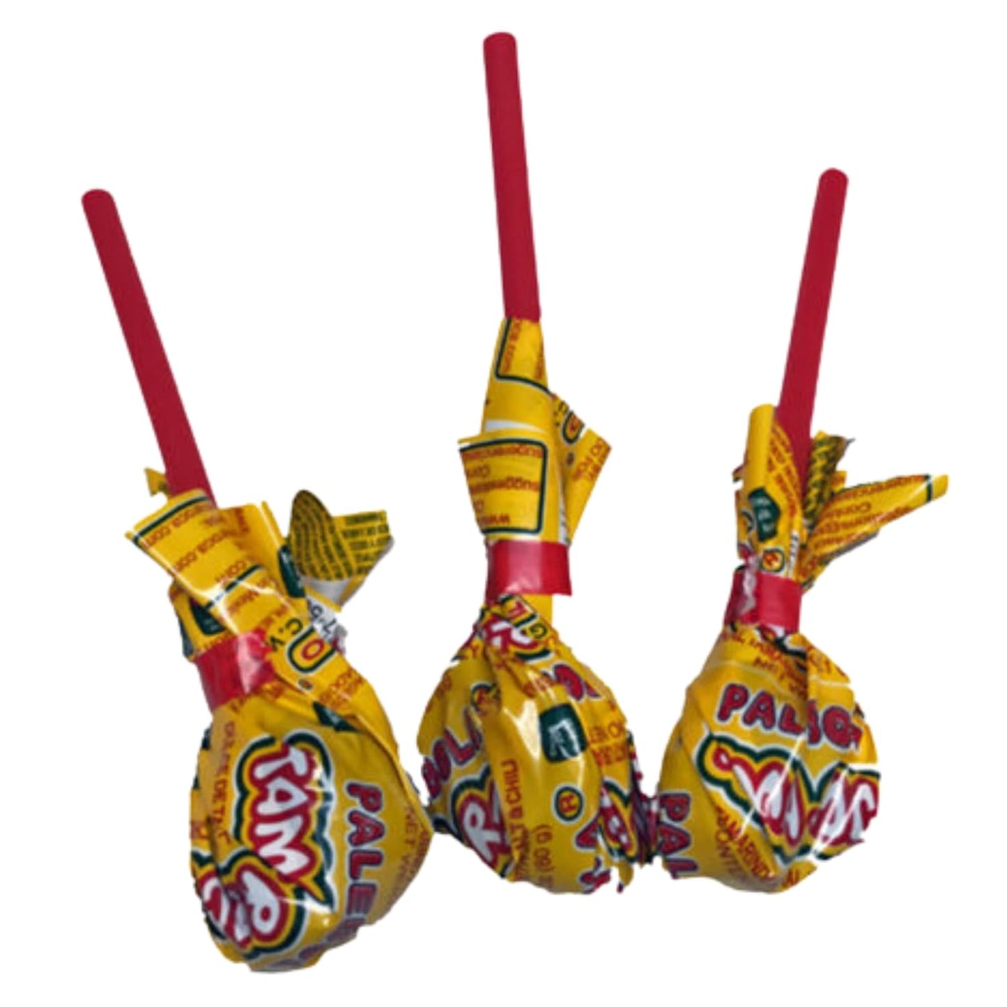 Tama Roca Palebola Natural Tamarind Candy Lollipop with Salt and Chili. Mexican Tamarind Candy 2.1 Ounce Each Individually Wrapped Lollipop (12 Pieces Pack 33.6 Ounces)