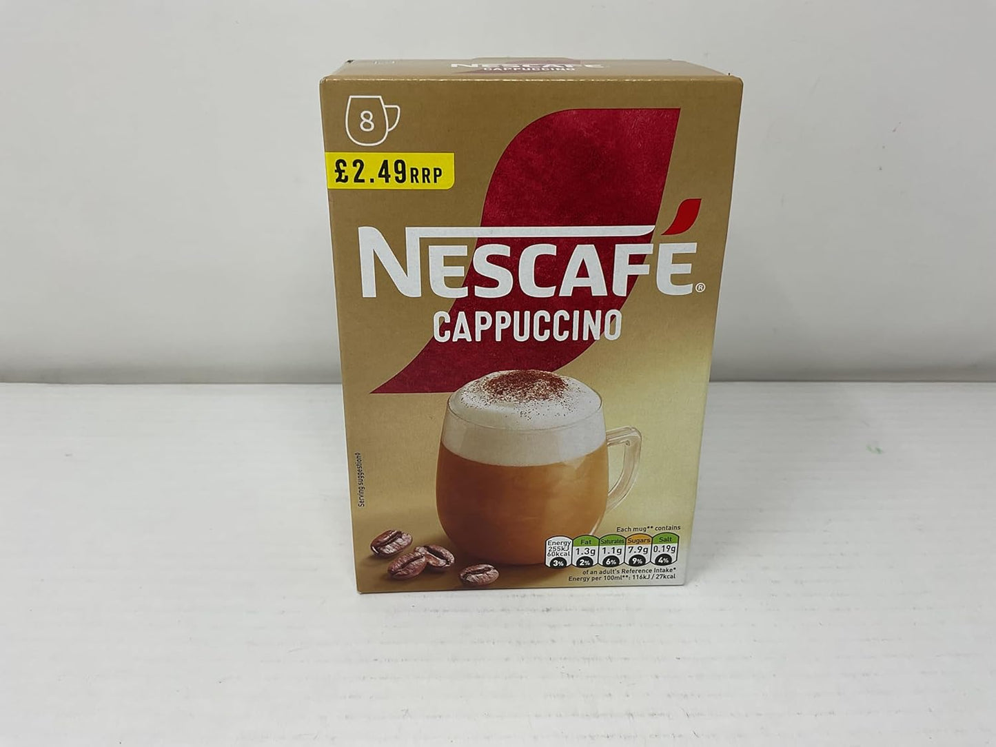 NESCAFÉ Gold Cappuccino Original, 8 sachets, 136g (Pack of 6, Total 48 Sachets)