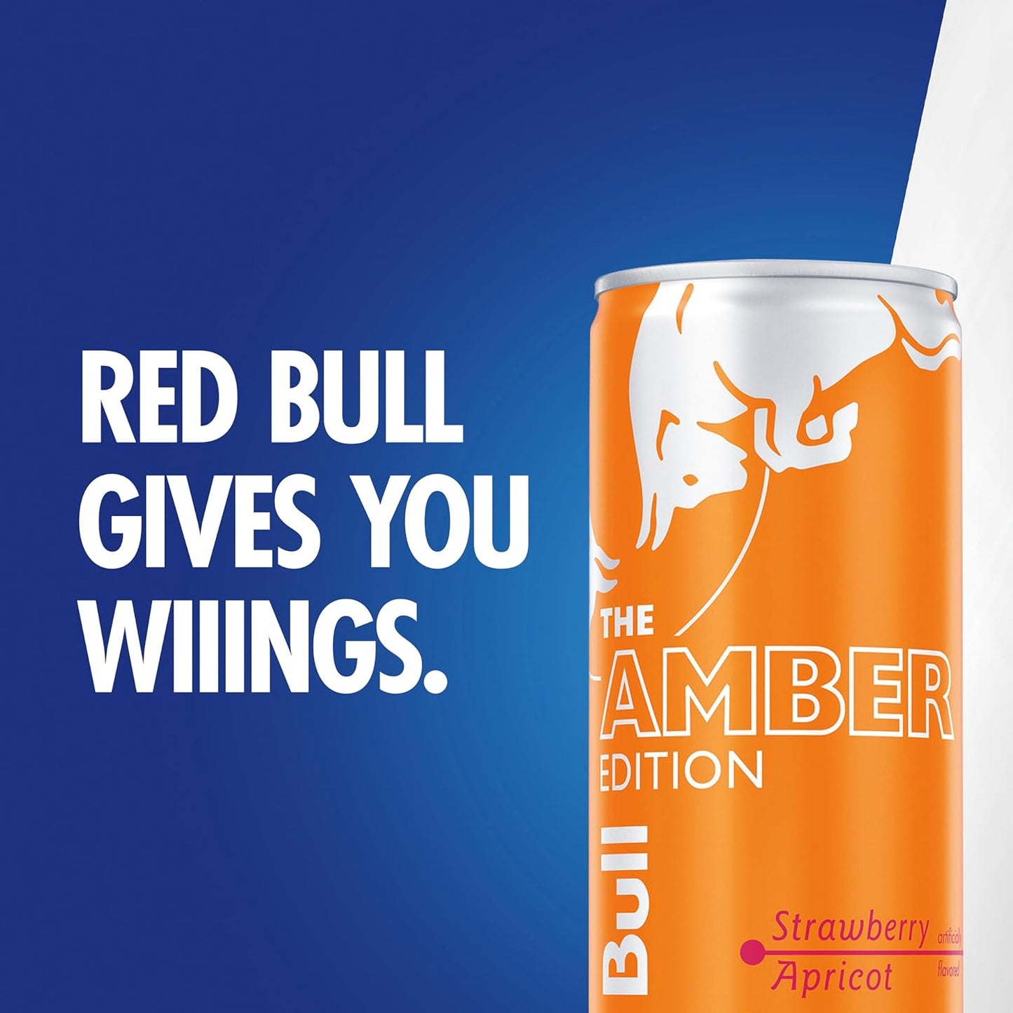 Red Bull Amber Edition Energy Drink, Strawberry Apricot, with 80mg Caffeine plus Taurine & B Vitamins, 8.4 Fl Oz, Pack of 4 Cans