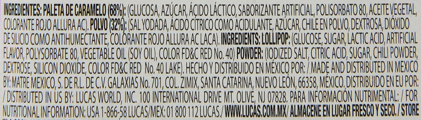 Lucas Muecas Cherry Flavor Lollipop With Chili Powder, 8.8 Ounce (Pack of 2)