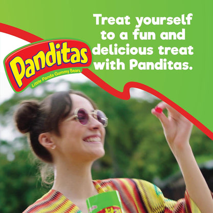 Ricolino Panditas Little Panda Gummy Bears - Strawberry, Lime, Pineapple & Orange Candy - Classic Flavor, 4.4oz (6 bags)