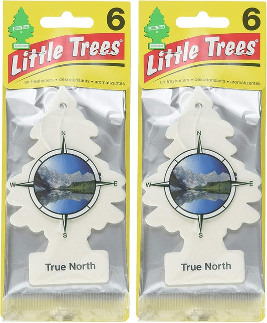 LITTLE TREES CAR FRESHNER U1P17146 Little Trees Air Fresheners, True North (Pack of 2)