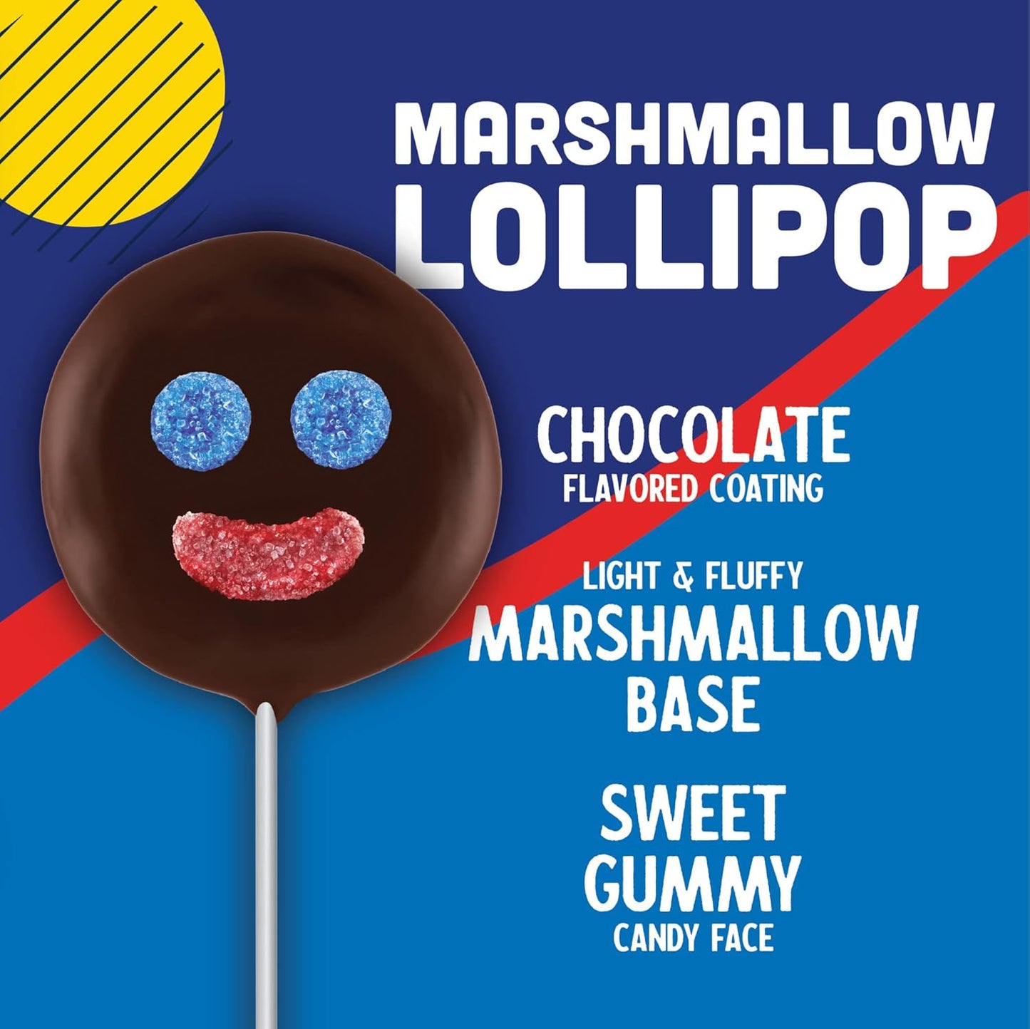 Ricolino Paleta Payaso Marshmallow Lollipops with Chocolate Flavored Coating, 6 Packs, 10 Count Each, Net Weight of 5 Pounds 14.8 Ounces,10 Count (Pack of 6)