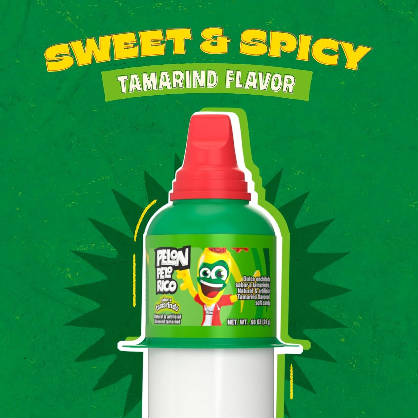 Pelon Pelo Rico Mexican Tamarind Candy, 1 oz, 36 Count (Pack of 1)