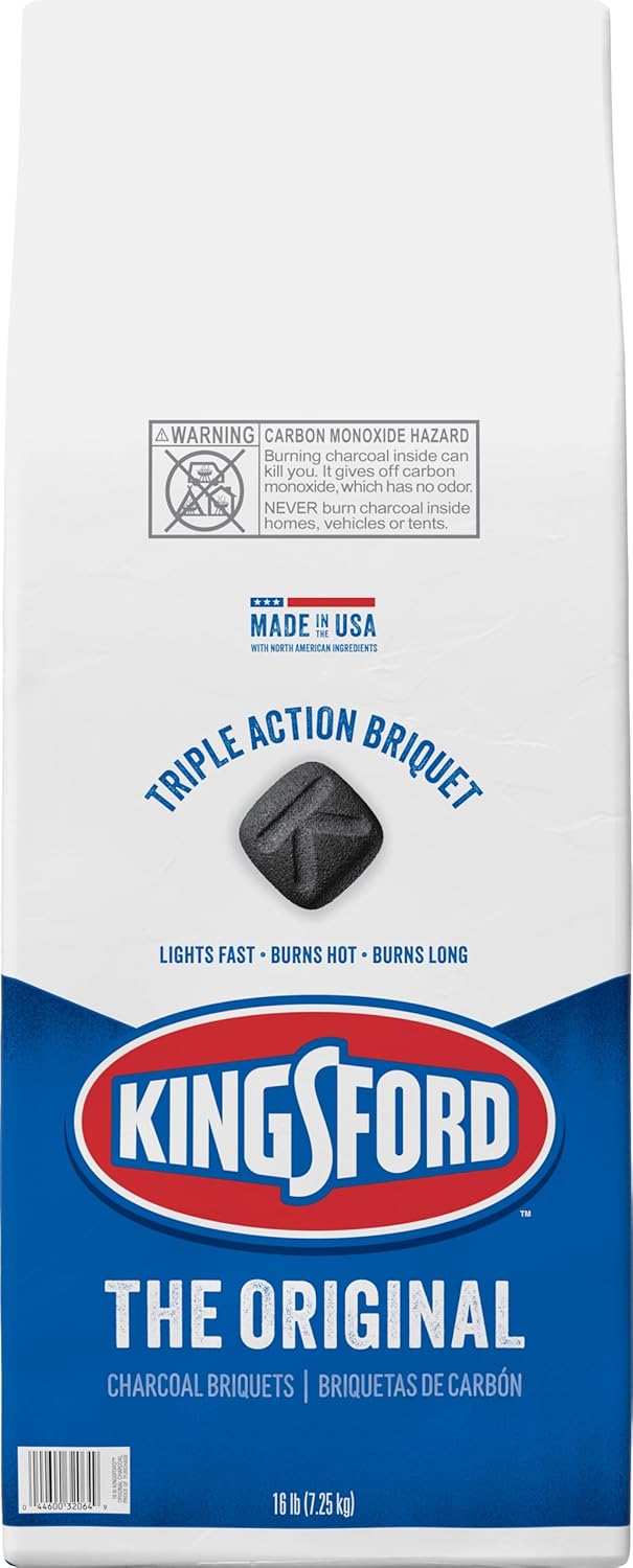Kingsford Original Charcoal Briquettes, BBQ Charcoal for Grilling, 16 Pounds (Package May Vary)