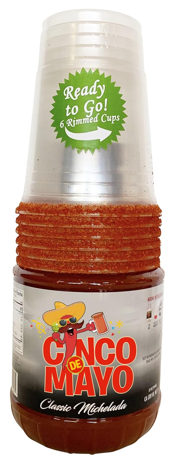 Classic Michelada Mix Craft Cocktail Mixer Cinco De Mayo Ready-To-Go 3 Pack, Just Add Beer, 32oz Bottle