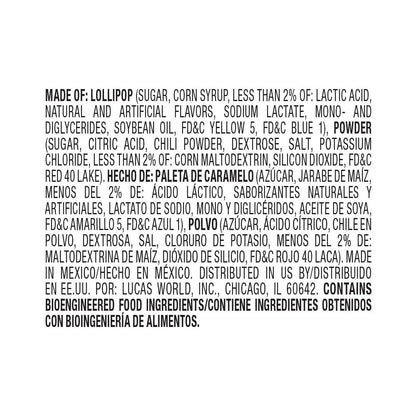 Lucas Muecas Fuego Lollipop Chamoy Flavor Extra Hot Candy, 0.96oz - 10 Pieces Pack for Treats, Snack, Parties, Piñatas