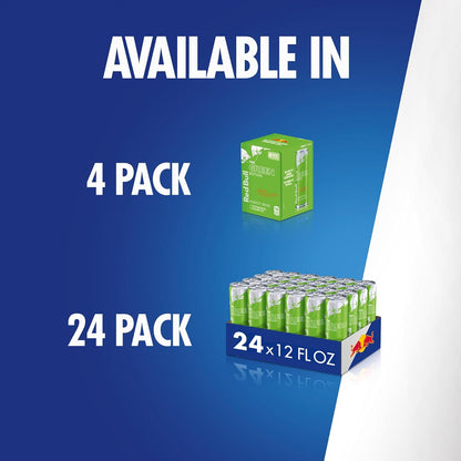 Red Bull Green Edition Curuba Elderflower Energy Drink, 12 Fl Oz, 24 Cans (6 Packs of 4)