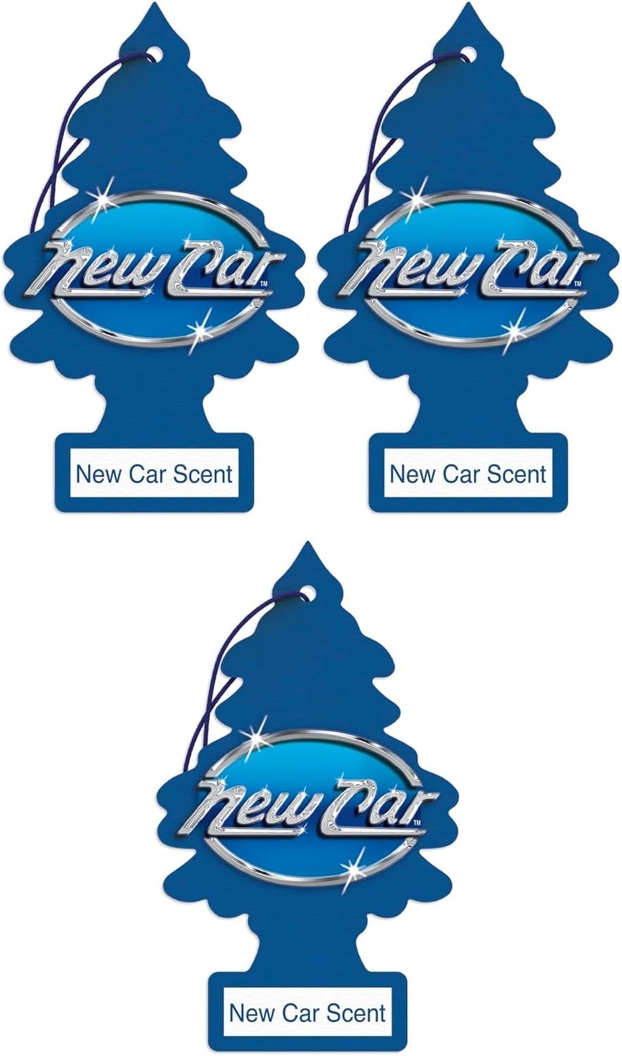 LITTLE TREES Car Air Freshener | Hanging Paper Tree for Home or Car | New Car Scent | 3 Pack