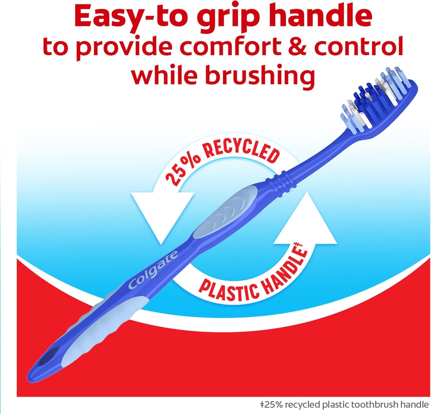 Colgate Extra Clean Toothbrush, Medium Toothbrush for Adults, 6 Pack