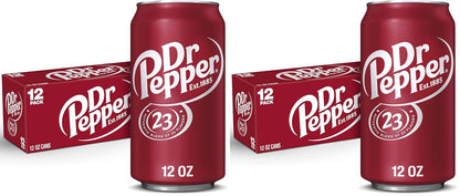 Dr Pepper Soda, 12 fl. oz. Cans, 12 Pack (Pack of 2)