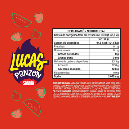 Lucas Panzon Watermelon hard candy and chamoy liquid candy 10 Authentic Mexican Candy With Free Kinder Bar