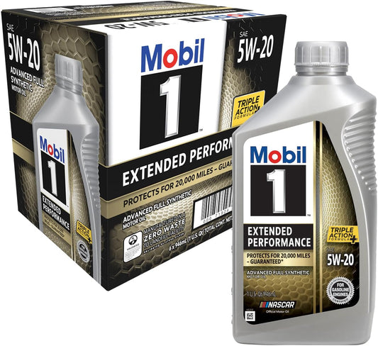 Mobil 1 Extended Performance Full Synthetic Motor Oil 5W-20, 1 Quart (6-pack)