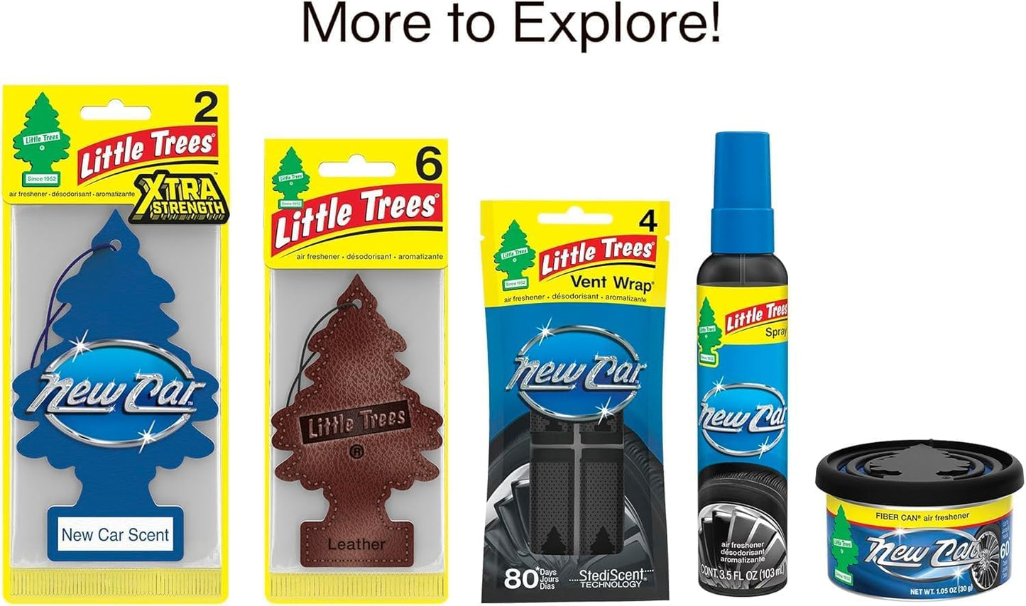 LITTLE TREES Car Air Freshener | Hanging Paper Tree for Home or Car | New Car Scent | 3 Pack