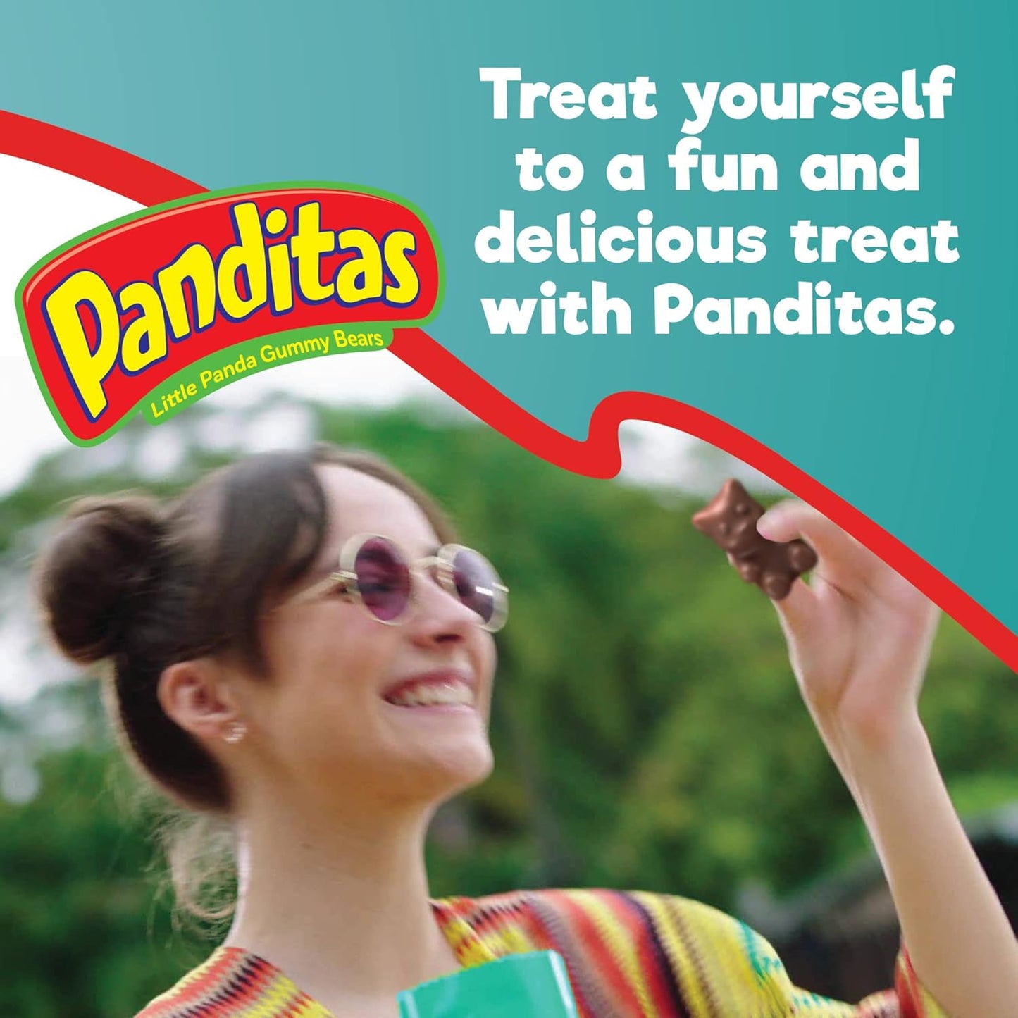 Ricolino Panditas Choco, Little Panda Gummy Bears Candy Pack, Strawberry Artificially Flavored with Chocolate Flavored Coating, Box of 8 Bags, Each Containing 8 Individually Wrapped 0.7 Ounce Large Gummies, Net Weight of 44.8 Ounces