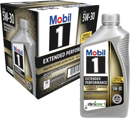 Mobil 1 Extended Performance Full Synthetic Motor Oil 5W-30, 6-pack of 1 quarts