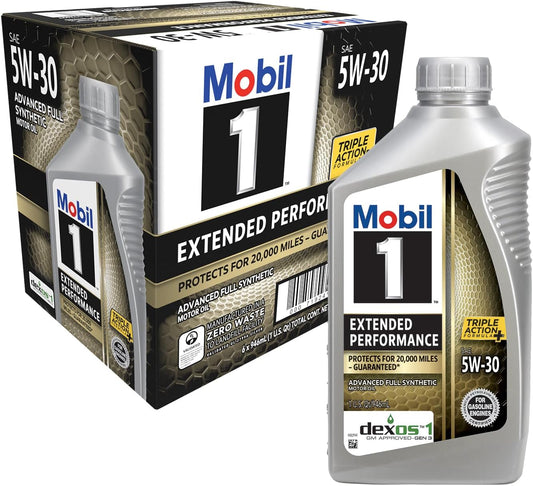 Mobil 1 Extended Performance Full Synthetic Motor Oil 5W-30, 6-pack of 1 quarts